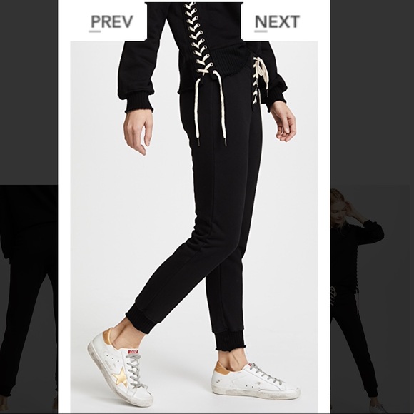 Pam & Gela distressed lace up sweatsuit set - Picture 3 of 9